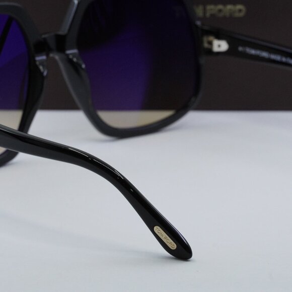 Tom Ford Delphine-02 FT0992 01B Square Sunglasses - Black/Smoke main image 6